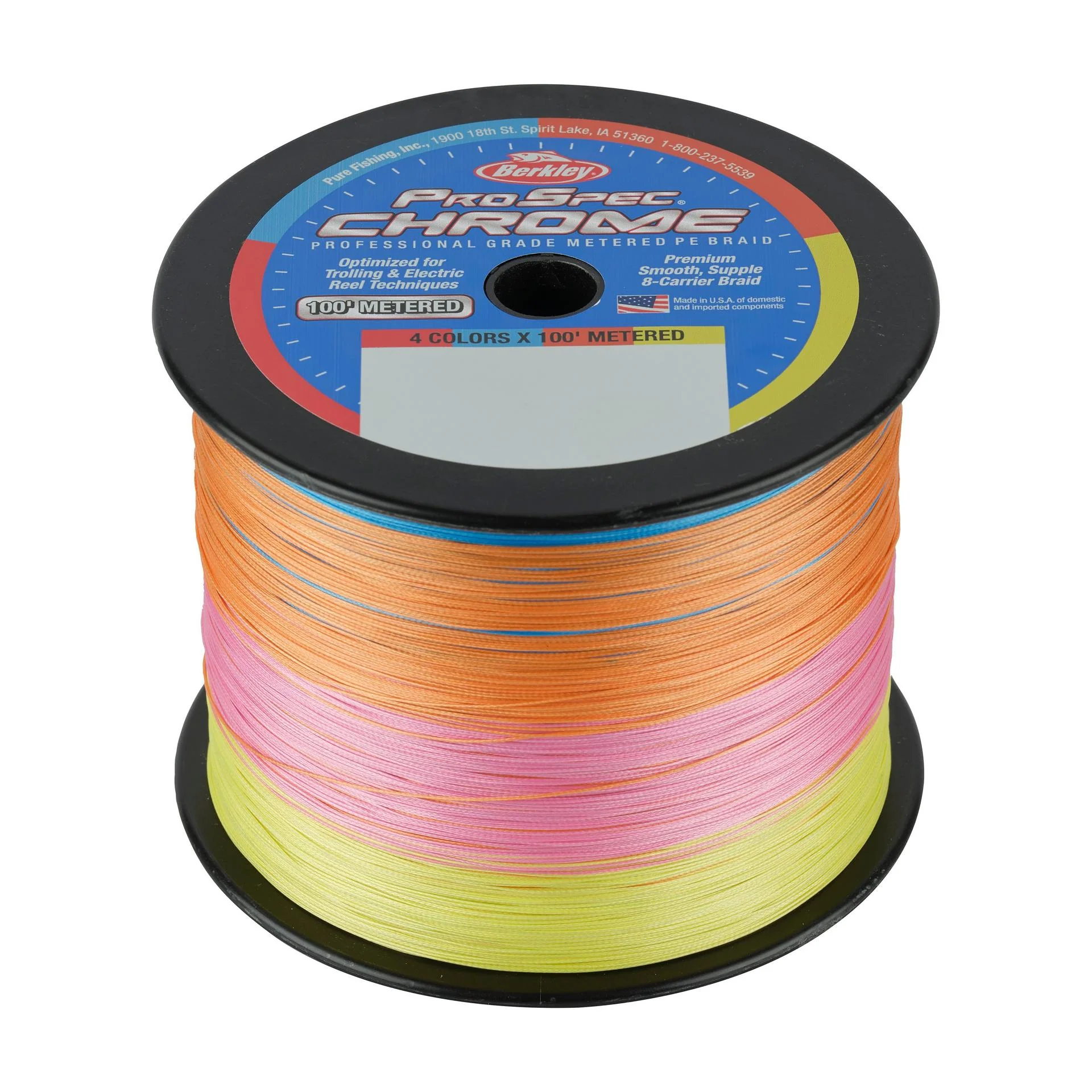ProSpec® Chrome 4 x 100' Metered Braid